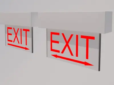 Exit Sign-001 Directional 3D model