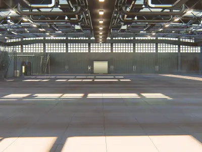 Warehouse industrial building 3D model