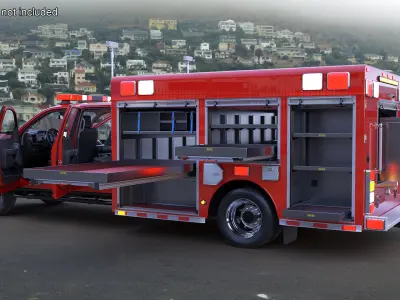 Light Rescue Truck Based on Ford F-550 Lariat Rigged 