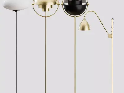 Gubi Floor Lamps Collection 02 3D model