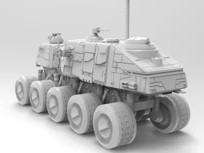 Star Wars Clone Turbo Tank HAVw A6 Juggernaut 3D print model