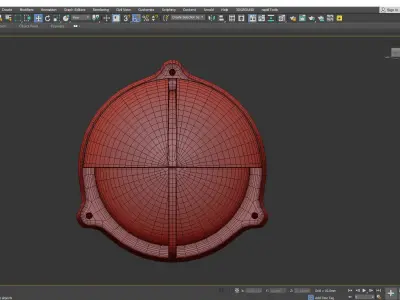 SEABECK HALFLID ROUND WITH CAGE BULKHEAD Low-poly 3D model