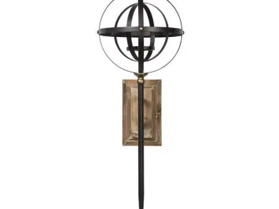 Rizzuto Light Black - Gold Wallchiere 3D model