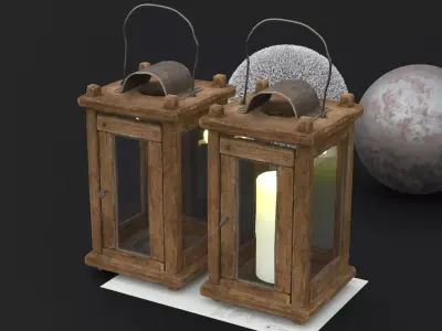 NORDSK IVAN WOODEN LANTERN 2025 3D model