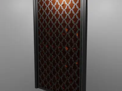 Metal entrance door 3D model