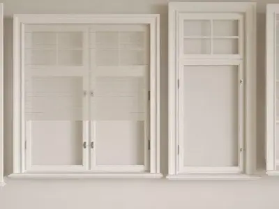 French  style windows 3D model