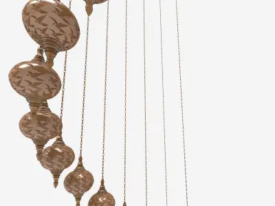 Nostalgic Living Room Chandelier 3D model