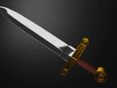 RealisticSword sword Low-poly 3D model