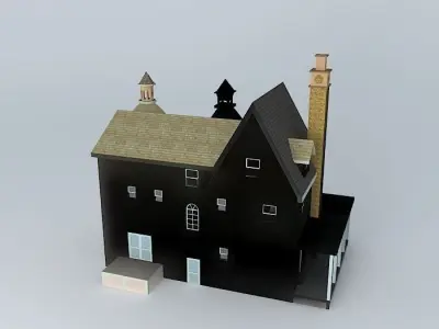 Fantasy Villa with interior detail Free 3D model