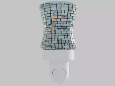 Mosaic Glass Mini Plugin Wax Warmer Low-poly 3D model
