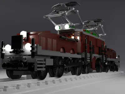 A train lego christmas Free 3D model