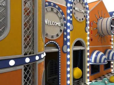 Indoor amusement park  children 3D model