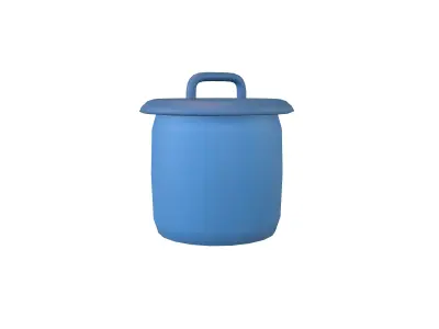 Rubbish Bin Icon V1 003 Low-poly 3D model
