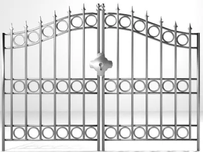 Steel Door Gate Type 1 3D model