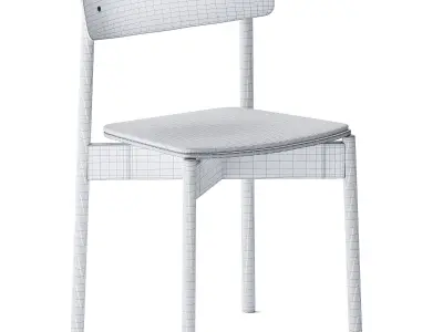 Cross Upholstered Chair by TAKT 3D model