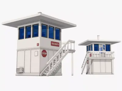 Security Guard House Model 3D model
