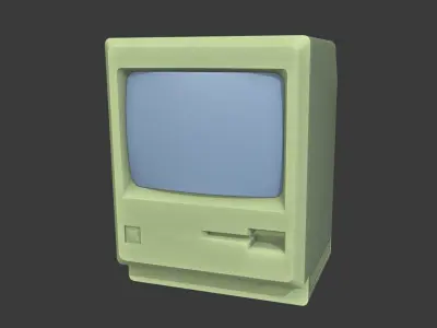 Apple Macintosh 1984 classic computer 3D model