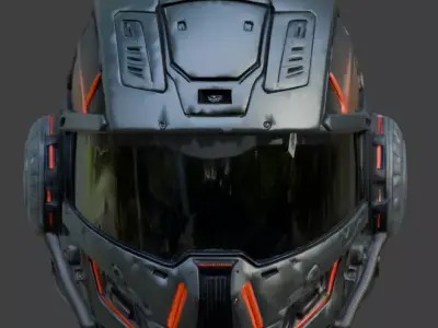 Cyber-Tech Tactical Helmet 3D Model Low-poly 3D model purchase