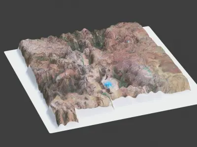 New Mexico State Low-poly 3D model