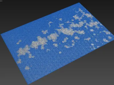 Carpet rug with pattern 3D model