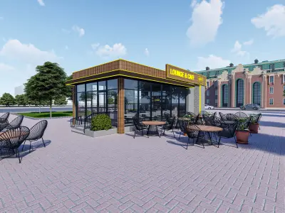COFFEE SHOP 3D model 11