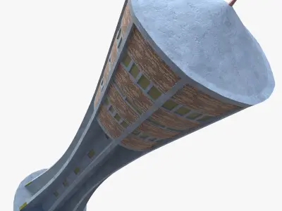 Water tower 3D model 5
