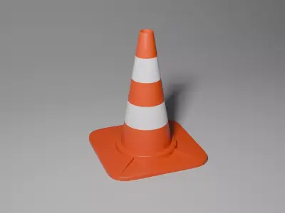 Traffic cone 3D model Free 3D model
