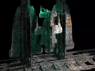 Odin Raven Rock Sci Fi terrain 3D model