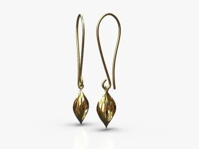 Light modern earrings 3D print model