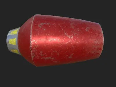 Protoman Mega Buster - Hand Cannon - SciFi Blast Weapon Low-poly 3D model