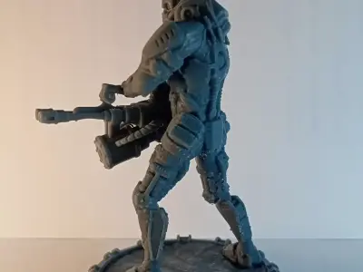 Heavily armored robot for printing 3D print model