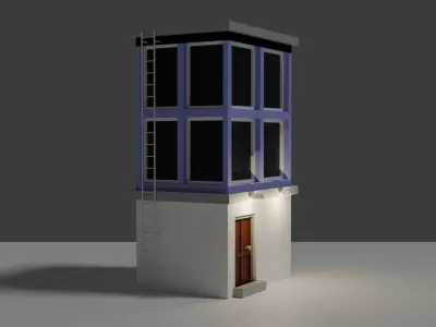 Low-poly building Low-poly 3D model