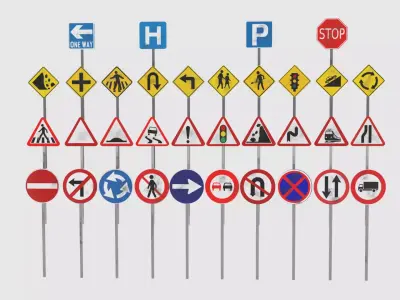 Traffic Signs 3D model