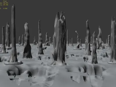Planet - Ice Cliff 04 3D model