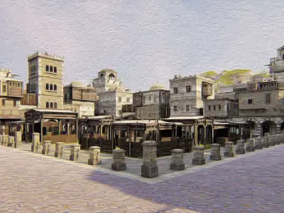 Medieval City 3D model