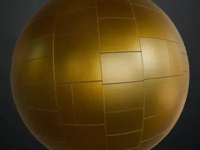 Powered Metal Golden Design PBR Seamless Texture