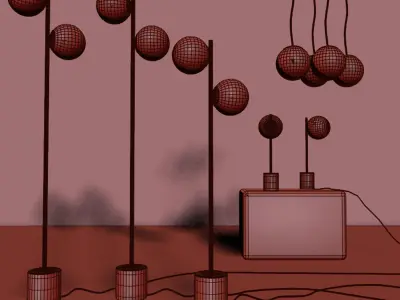 Stem Floor And Table Lamp 3D model