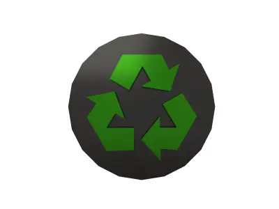 Recycle Symbols v4 008 Low-poly 3D model