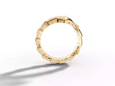 Snake Scale Wrap Ring   Jewelry Collection 003 3D print model