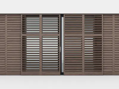 Collection  Aluminium door x4 3 3D Model Pack