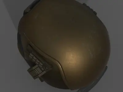 Helmet scifi military combat 3d futuristic technology space  Low-poly 3D model