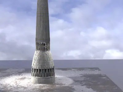 Sci-Fi Dome City very tall 3D model