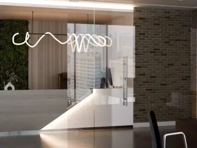 Modern Boss Office blender 3d  Low-poly 3D model