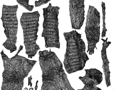 Basics0354 - A set containing 5 models of male and female 3D model