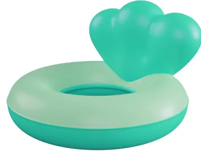 Inflatable Ring Floatie Low-poly 3D model