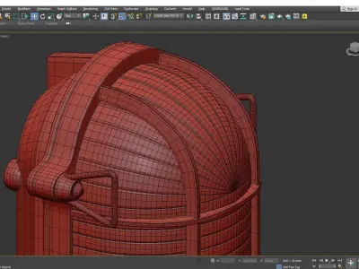 SEABECK CAGE OVAL BULKHEAD SCONCE Low-poly 3D model