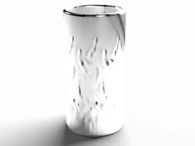 Tall glass Low-poly 3D model