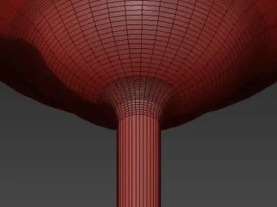 Italian Brass Glass Sputnik Chandelier 3D model