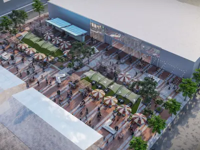 Interactive space of amusement park 3D model