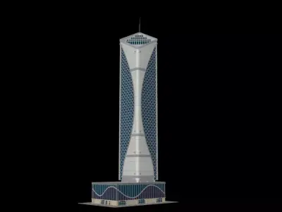 Miami Building Game Ready 3D model